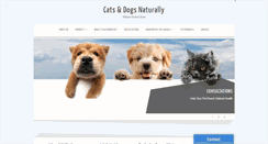 Desktop Screenshot of catsndogsnaturally.com