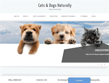Tablet Screenshot of catsndogsnaturally.com